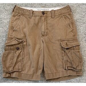 American Eagle Classic Cargo Shorts‎ Men's Size 32 Brown Inseam 11" Y2K Baggy